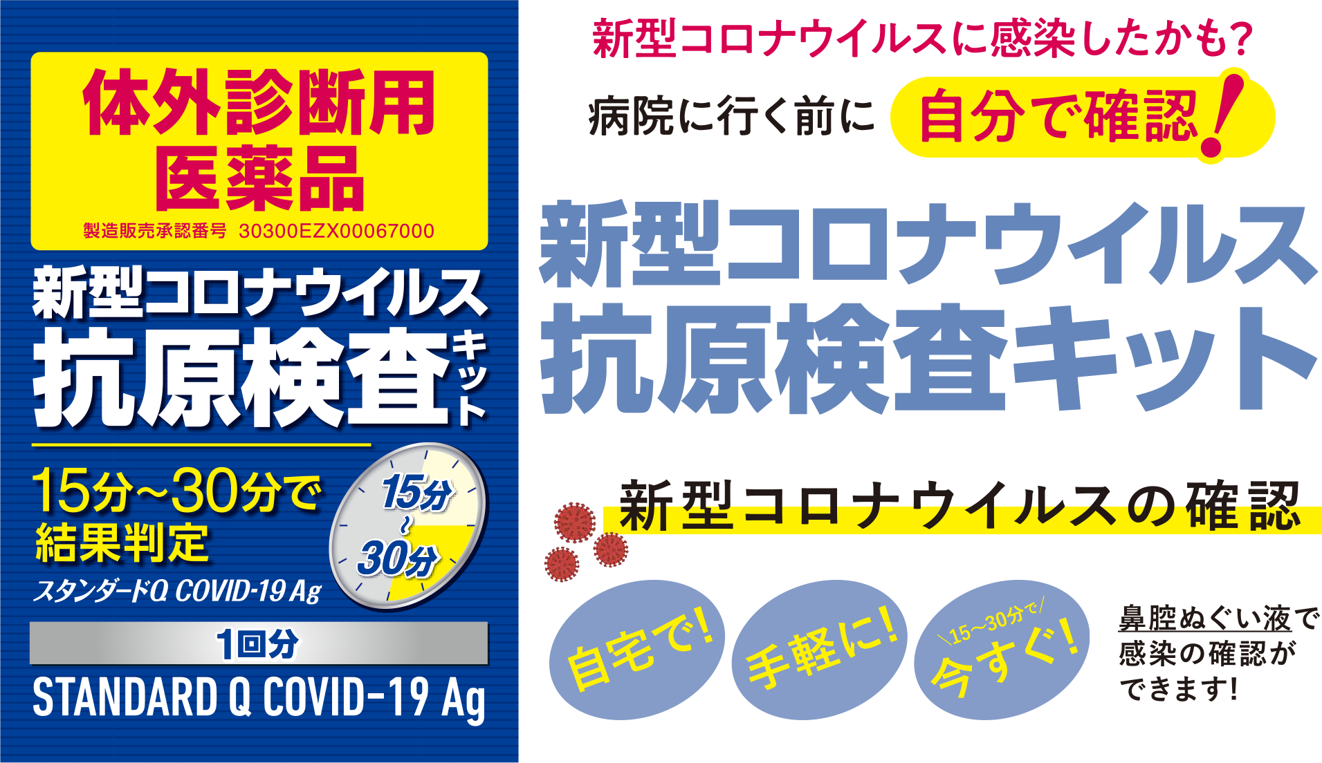 新型コロナウイルス抗原検査キット体外診断用医薬品承認製品 | Malcom