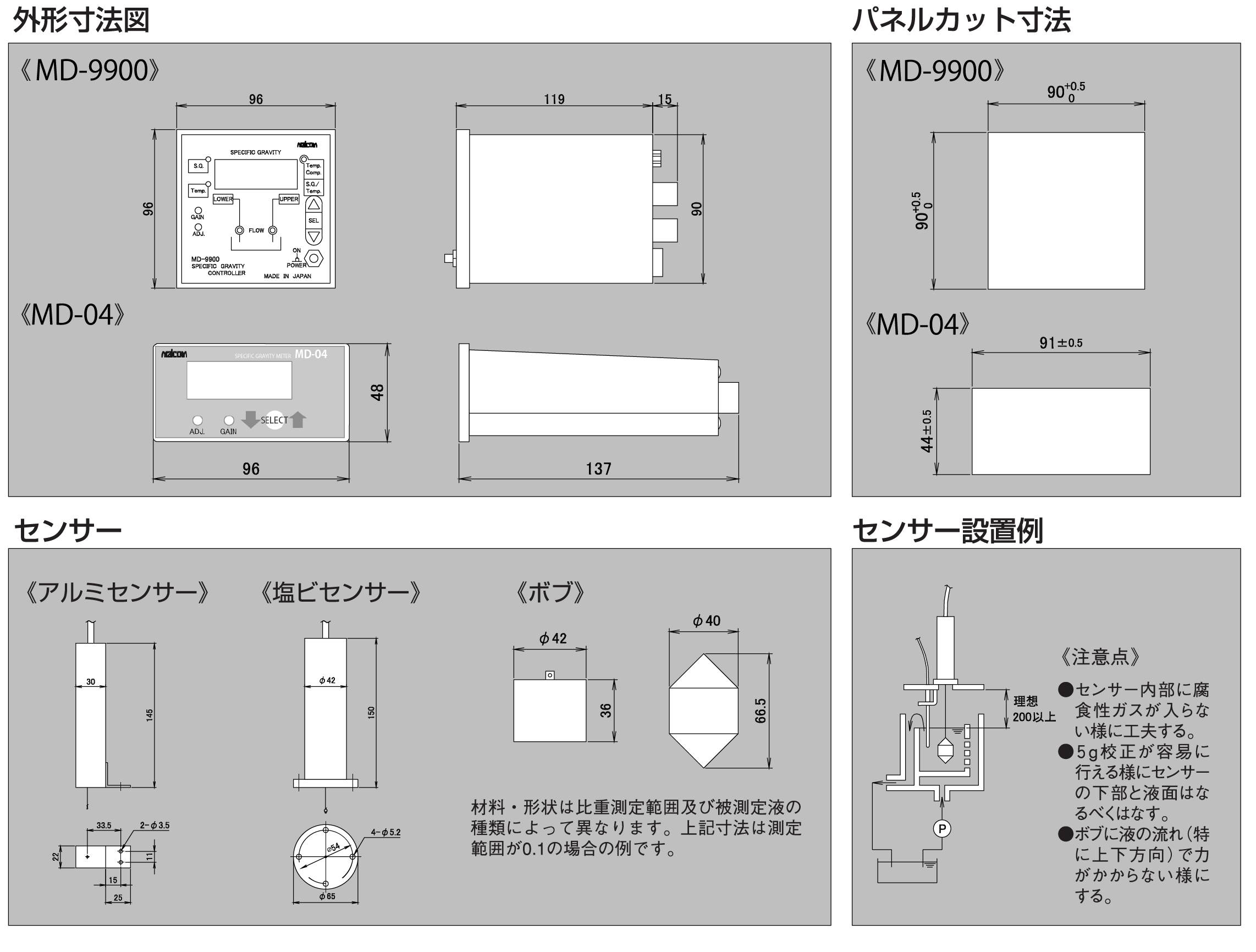 马康MALCOM数显比重计MD-04尺寸图